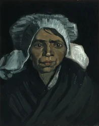 Talonpoikaisnaisen pää, joulukuu 1884 (öljy kankaalle)