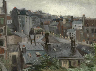 Näkymä Vincentin studiosta par Gogh, Vincent, pakettiauto (1853-1890). Öljy pahville, koko: 30,1x40,8