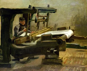 Weaver kangaspuussa, oikealle päin, 1884