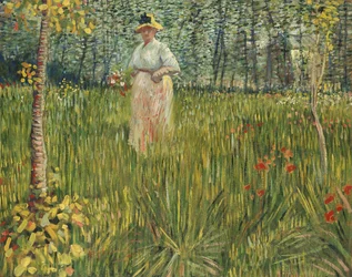 Nainen puutarhassa, 1887