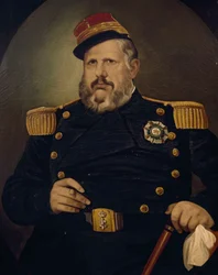 Ferdinand II Bourbon-Two Siciliesin muotokuva (öljy kankaalle)