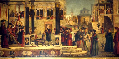 Pyhän Tryphoniuksen ihme, kirjoittanut Vittore Carpaccio (noin 1465-1525 tai 1526), ​​San Giorgio degli Schiavoni -koulu, Venetsia