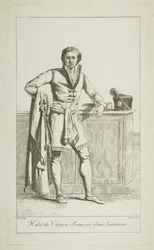 Ranskan kansalaisen sisäpuku, 1794.
