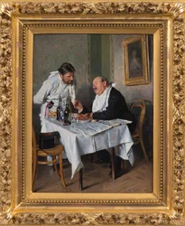Ravintolassa Makovsky, Vladimir Jegorovich (1846-1920)