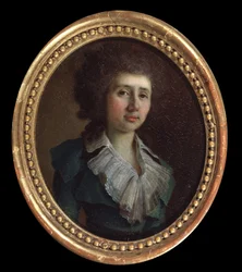 Muotokuva kirjailija Vassili V. Kapnistista (1757 tai 1758-1823). (Muotokuva kirjailija Vasily V. Kapnist). Vladimir Lukich Borovikovsky (ou Borovikovski) (1757-1825) maalaus. Huile sur toile