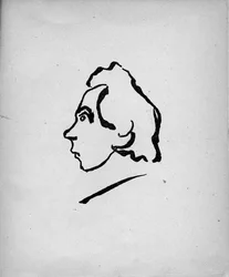 Runoilija Velimir Khlebnikovin muotokuva 1885-1922, 1913