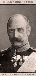 H.M. Tanskan kuningas, 1908.
