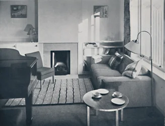Elsa Booth - Olohuone, johon oli tarkoitus sijoittaa flyygeli, 1939