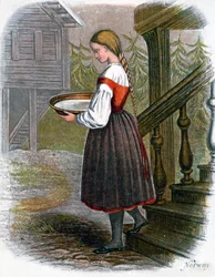 Norjalainen maatilatyttö, 1809.