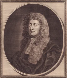Englantilaisen poliitikon William Russellin muotokuva, Lord Russell (1639-1683), John Goldarin (1729-1795) kuparikaiverrus G Knellerin maalauksesta