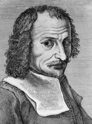 Lorenzo Lipin (1606-1665), italialaisen taidemaalarin, runoilijan ja kirjailijan muotokuva, kaiverrus runosta Malmantile racquistato, julkaisija Stamperia Stefano Orlandini