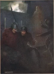 Hamletin isän haamu esiintyy William Shakespearen "Hamletista", Hodder und Stoughtonin vuonna 1915 julkaisemasta painoksesta.