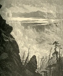 "Glimpse of Lake Champlain, from Summit", 1874.