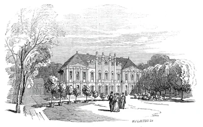 Tenneburgin palatsi - Hänen kuninkaallisen korkeutensa prinssi Albertin piirroksesta, 1845.