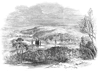 Reinhardsbrunn, Gotha - Hänen kuninkaallisen korkeutensa prinssi Albertin piirroksesta, 1845.