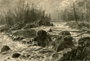 "The Dalles of the St. Louis", 1874.