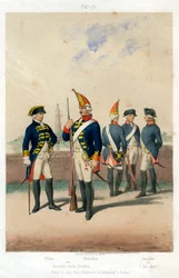Saksan armeijan univormut, 1740-1786 1800-luku.