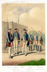 Saksalaiset armeijan univormut, 1740-1786 1800-luku.