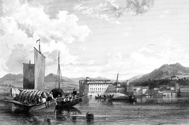 Isola Bella, Maggiore-järvi, Italia, 1800-luku.