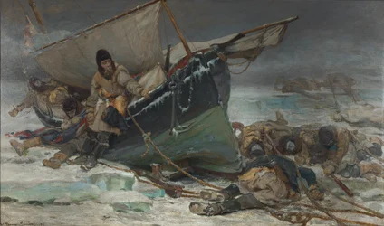 Sir John Franklin kuolee veneensä luona HMS Erebusin ja Terrorin Luoteisväylän tutkimusmatkalla.