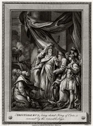 Aristodemus, joka valittiin Kreetan kuninkaaksi, kruunataan kunnianarvoisten viisaiden toimesta, 1777