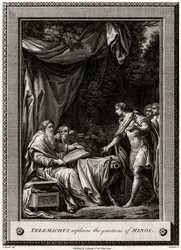 Telemachos selittää Minoksen kysymykset, 1776