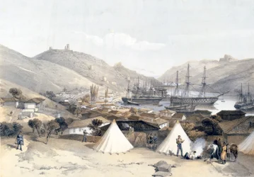 Balaklava merelle päin katsottuna, 1855.