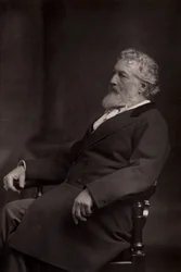 "" Frederick tai Frederic, Lord Leighton (1830-1896) englantilainen taidemaalari ja kuvanveistäjä, syntynyt Scarboroughissa, Yorkshiressa. Kuninkaallisen akatemian presidentti 1878-1896. (woodburytyyppi)