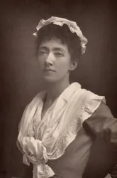 ""Marion Terry (1852-1930) englantilainen näyttelijä ja Ellen Terryn ja Fred Terryn sisar (woodburytype)