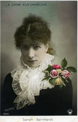 Henriette Rosine Bernard eli Sarah Bernhardt (1844-1923) Alexandre Dumas Jr:n "Kamelioiden rouvana" (kuva)