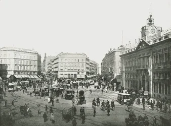 Puerta del Sol, Madrid, Espanja, 1895.