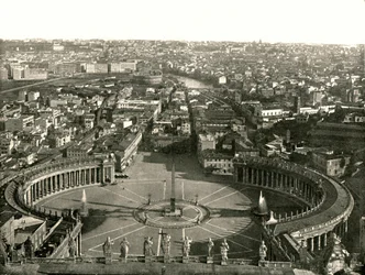 Näkymä Pyhän Pietarin kupolilta, Rooma, Italia, 1895.