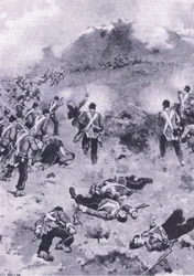 Assault on the Redan, kuvitus brittiläisistä taisteluista maalla ja merellä, 1915