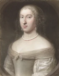 Muotokuva Maria Teresasta Espanjasta 1638-1683, Ranskan ja Navarran kuningatar puolisosta, 1660.