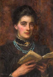 Taiteilijan vaimon muotokuva, 1895-1910.