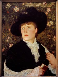 Madame Walter Cranen (? -1915) muotokuva, s. Mary Frances Walter Cranen maalaus (1845-1915) 1882 Su. 0,78x0,56 m Pariisi, musee d
