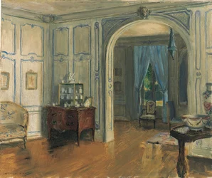 Villa Trianonin salonki Carre, n. 1910 (öljy kankaalle)