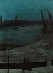 Nocturne, Battersea Reach (öljy kankaalle)