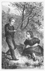 Kohtaus George Eliotin teoksesta The Mill on the Floss, v. 1880