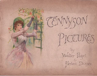 Etukannen suunnittelu (The May Queen), kuvitus Tennyson Picturesilta, julkaisija E P Dutton & Co, n. 1900 (värilitho)