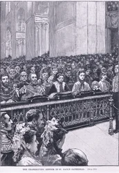 Kiitosjumalanpalvelus Pyhän Paavalin katedraalissa 1871 jKr.