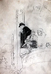 The Gallery of the Old Bedford, n. 1895-1900 (kynä ja muste paperille)