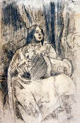 The Study (The Drummer), n. 1900 (kynä paperille)