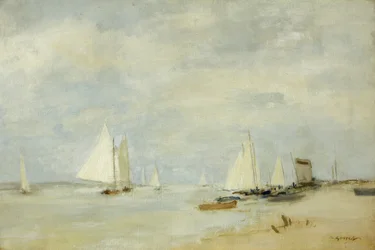 Yachts in the Cutting (öljy kankaalle)