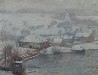 Talvimaisema Attersee-järvellä
