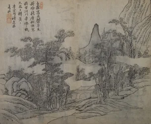 Maisema Xia Guin jälkeen aktiivinen n. 1195-1230, Sinapinsiemenpuutarhasta..., ensimmäinen painos, 1679.