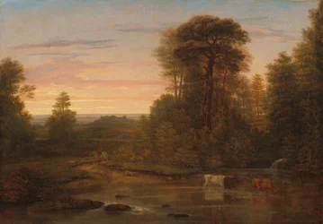 Maisema auringonlaskun jälkeen