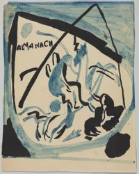 Luonnos almanakan "Der Blaue Reiter" kanteen