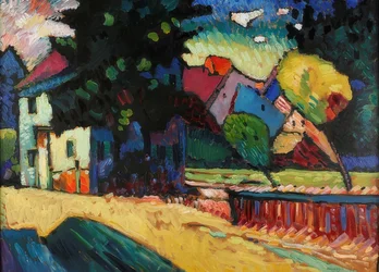Murnau - maisema ja vihreä talo. 1909