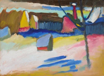 Murnau - maisema ja paljas puu